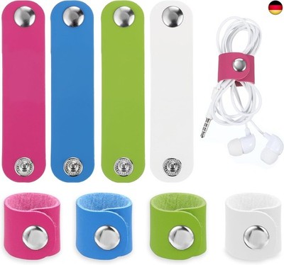 8 Stück Kabelmanagement Leather, Kabel Organizer Leder, Leder Kabelbinder, 
