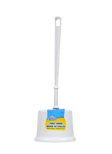 One Scrub Buddies Toilet Bowl Brush Set With Cleaner & Holder 15 Inches