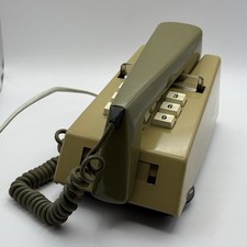 GPO Trim Phone Push Button Green/Khaki Beige/Brown Two Tone 1970’s Prop