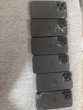 iPhone 14 Pro MAX Black Back Housing Replacement W Small Part OEM Grade B CRACK