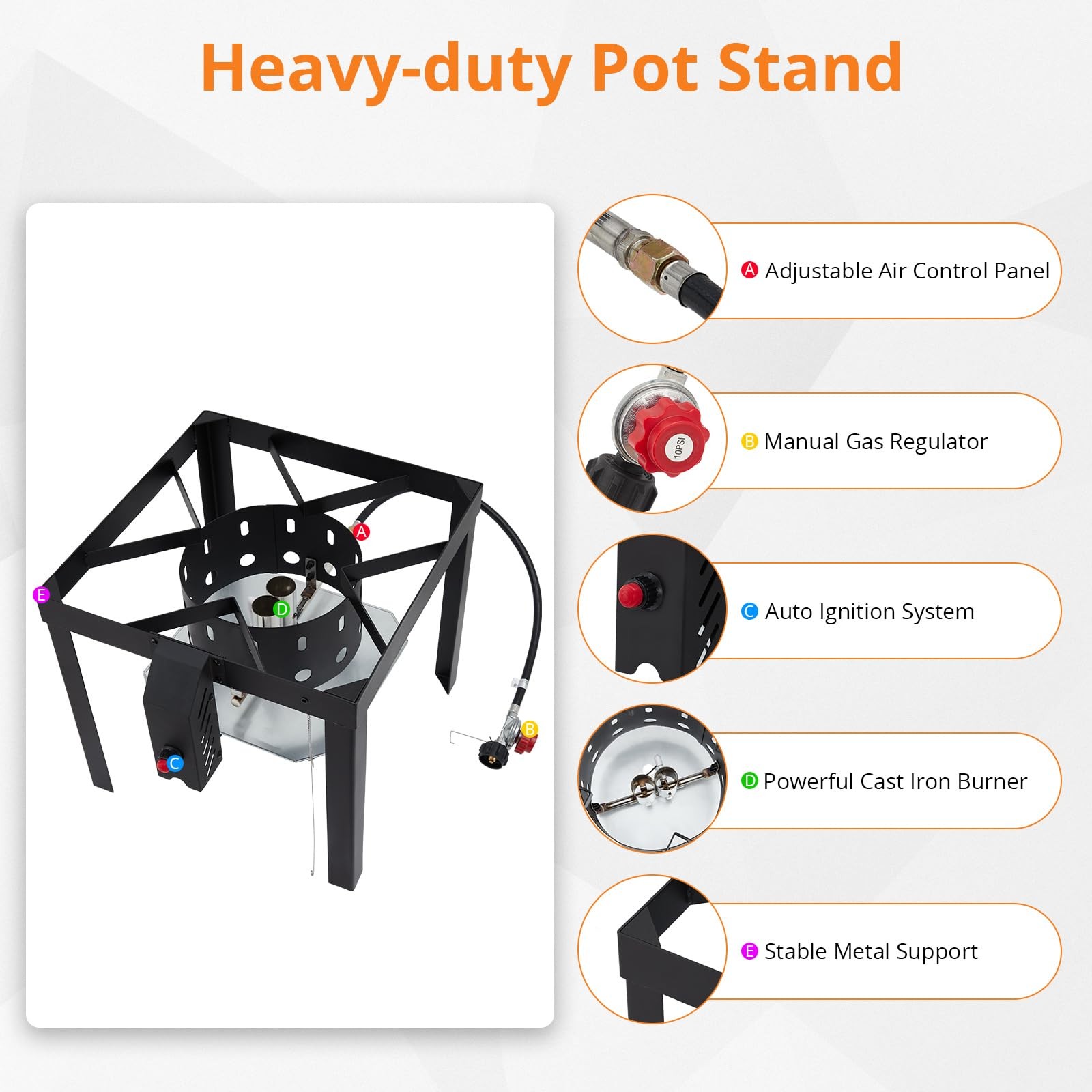 Outdoor Fryer - 60 Qt Seafood Boil Pot with Basket & Burner, Fish Fryer Steam...