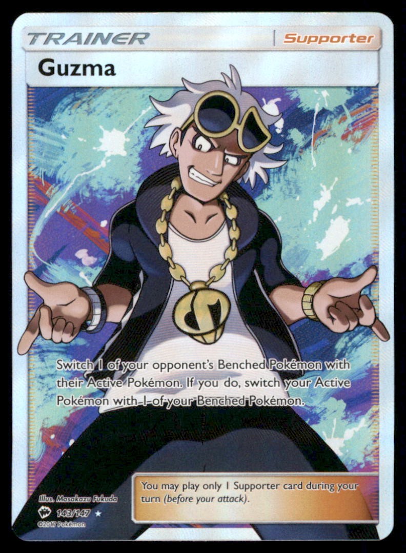 Guzma 143/147 Burning Shadows Pokemon Card