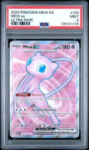 2023 POKEMON MEW EN-151 ULTRA RARE #193 MEW EX PSA 9