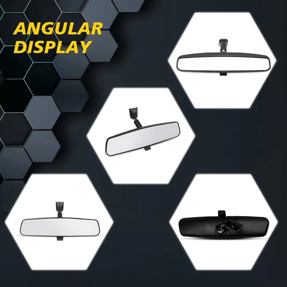 Espejo retrovisor delantero interior 2X negro para Jeep Cherokee XJ 1984 1985 1986-1991 Foto 2 de 4