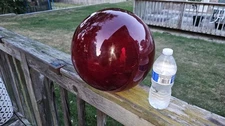 Glass Fishing Float Buoy Ball Vintage hand blown large Ruby Red 12" Diameter
