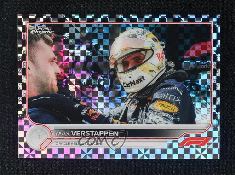 2022 Topps Chrome Formula 1 F1 Racers Checker Flag Refractor Max Verstappen 07o4