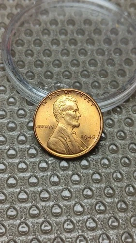 1945 D Lincoln Wheat Cent Penny Red Choice BU Uncirculated                  D155