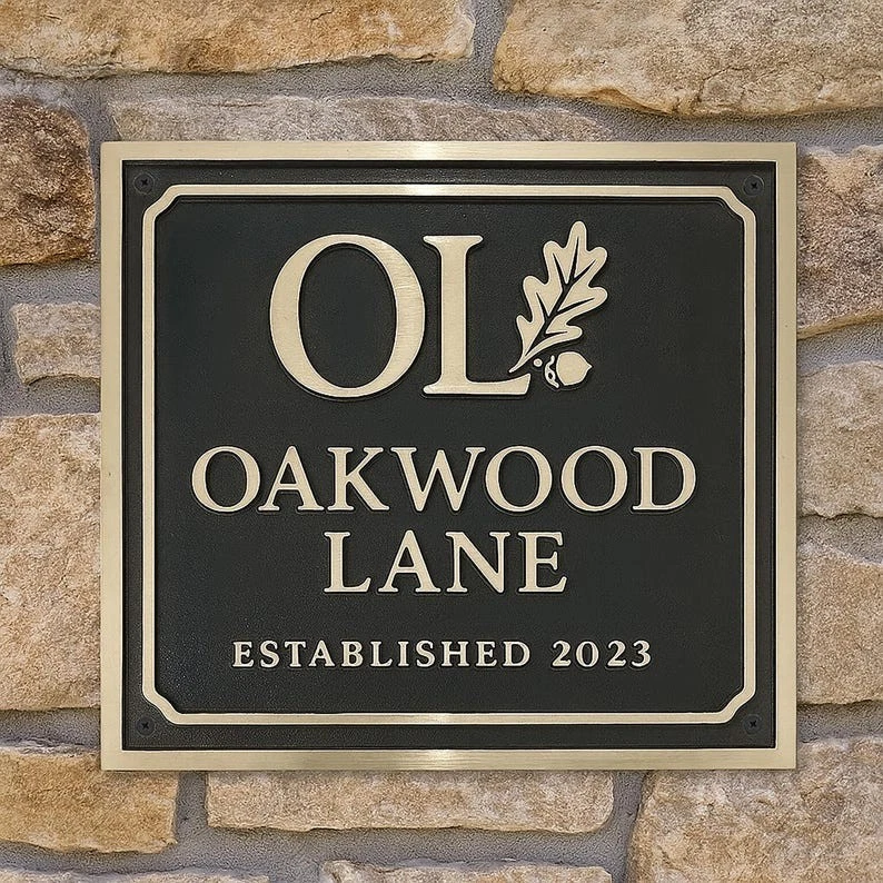 Letreros y placas de puertas personalizados de latón fundido - Placas de idioma personalizadas - Nombre personalizado Foto 2 de 4