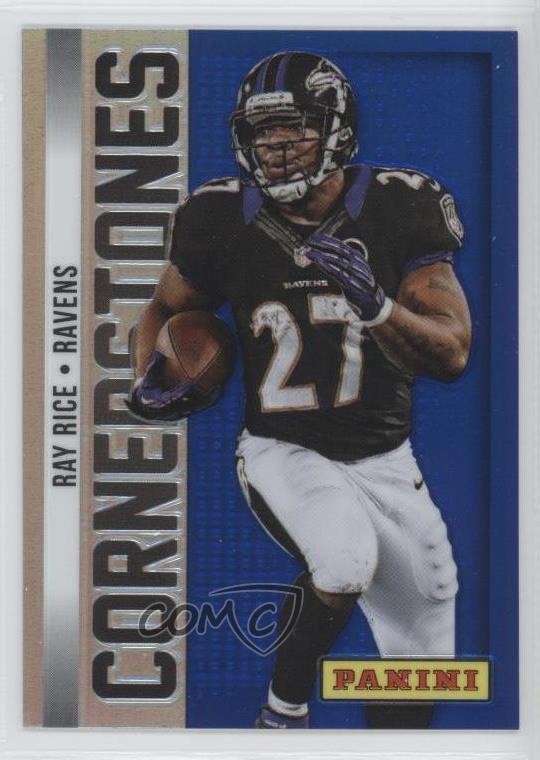 2013 Panini Monster Box Prizm Cornerstones Blue Prizm Ray Rice #6 0q5