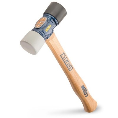 ESTWING DFH-24 Rubber Mallet, 24 Oz Double-Face Hammer w/ Soft & Hard Tips, Hick