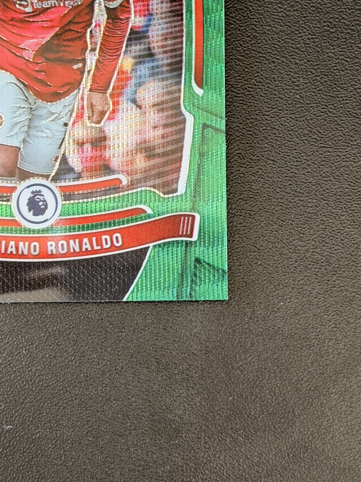 2021-22 Panini Prizm Premier League Cristiano Ronaldo #283 Green Wave Prizm Card view 6