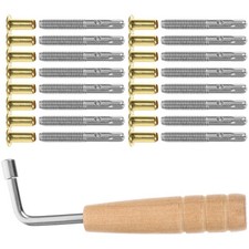 1 Set Reusable Lyre Harp Tuning Pins with L Shaped Wrench for Dulcimer Use