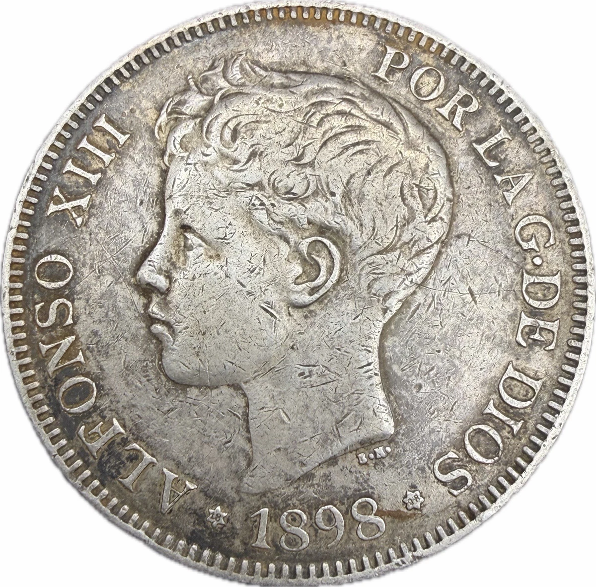 ベルタのモチーフ('83スペイン) Peseta 1898 Year Spanish Coins for sale | eBay