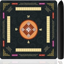 Neoprene Mahjong Mat for Table - Anti-Wrinkle Design  Foldable 31.5x31.5Inch...