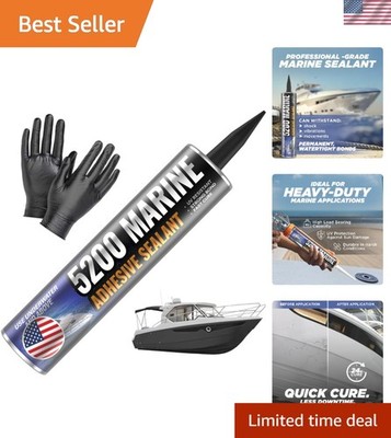 High-Bond 5200 Marine Adhesive Sealant - UV-Protected, Easy Application - 10 oz