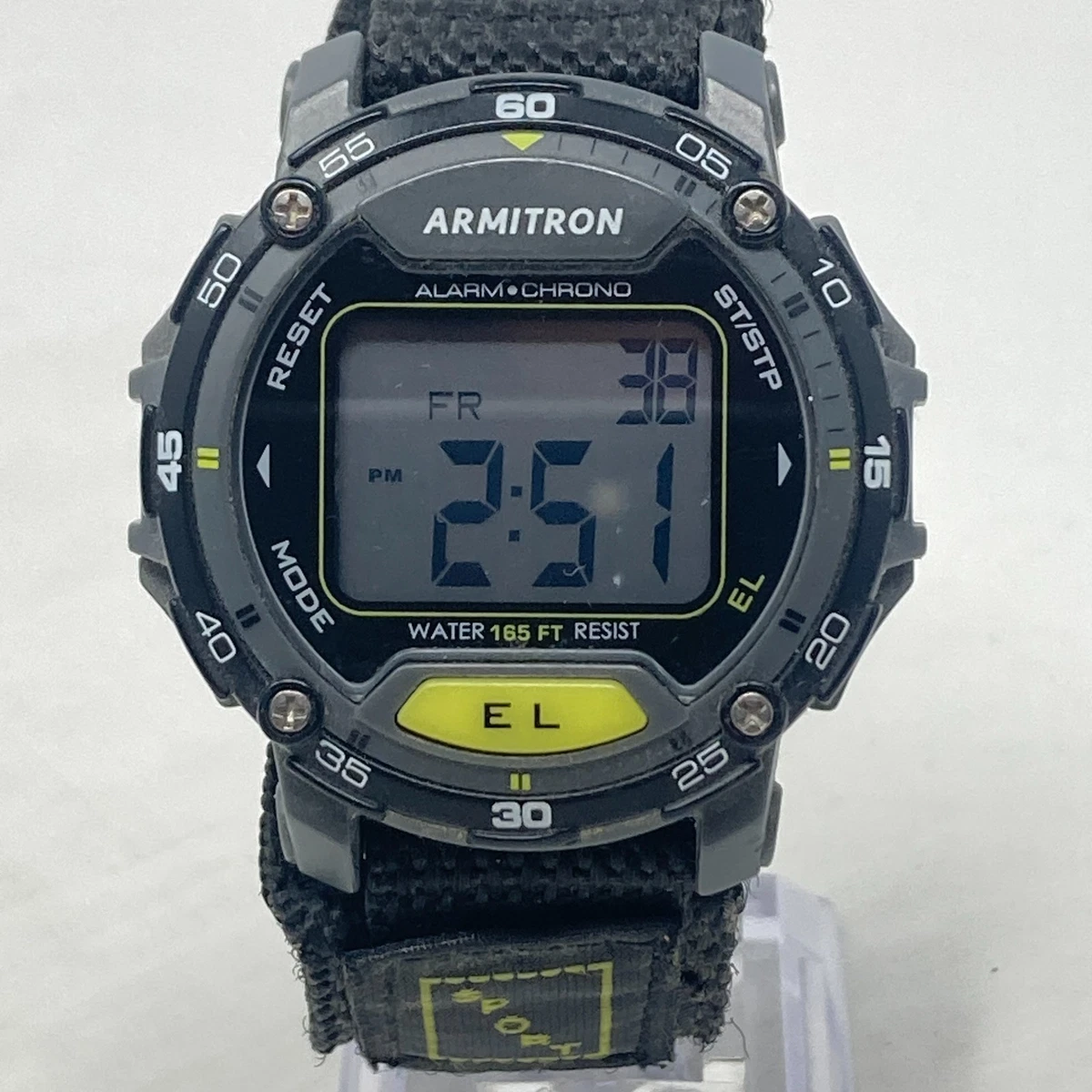 Armitron - Orologio sportivo da uomo, digitale, con cronografo, cinturino in resina, 40/8293, Rosso