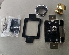 WHISPER LATCH PUSH BUTTON CABINET LATCH GOLD MARINE BOAT RV CAMPER