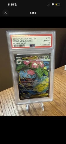 Pokémon Mega Venusaur ex Ultra Rare Holo PSA 10 Me01 Mega Evolution 155/132 2025