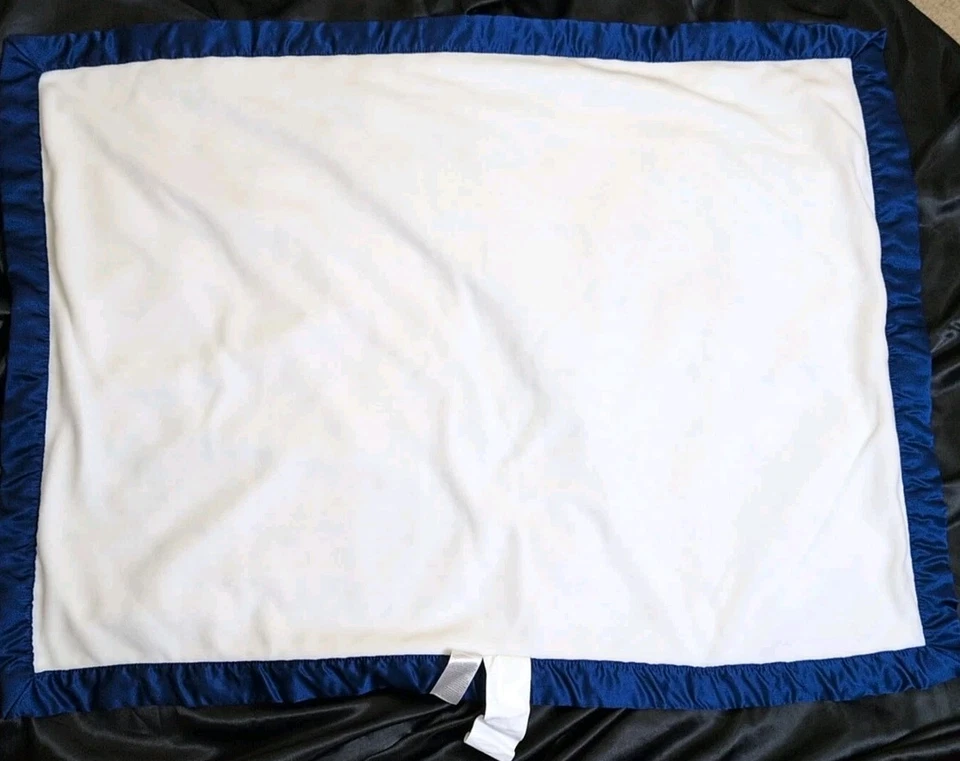 Manta bebé recién nacido estrella luna espacio borde satinado azul marino Discover Dream Dot Foto 3 de 4