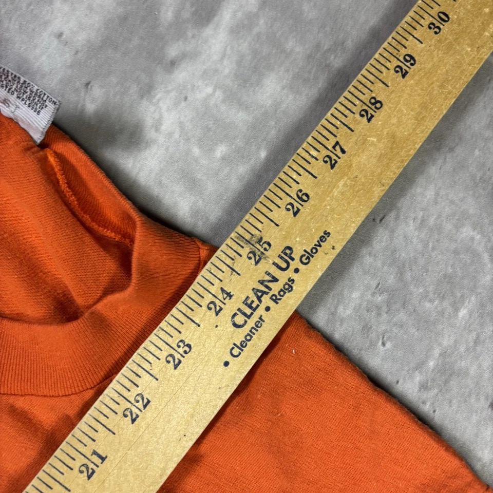 Camiseta Salvavidas Vintage Naranja Bolsillo Doble Cara Talla XL 70s 80s Foto 4 de 4