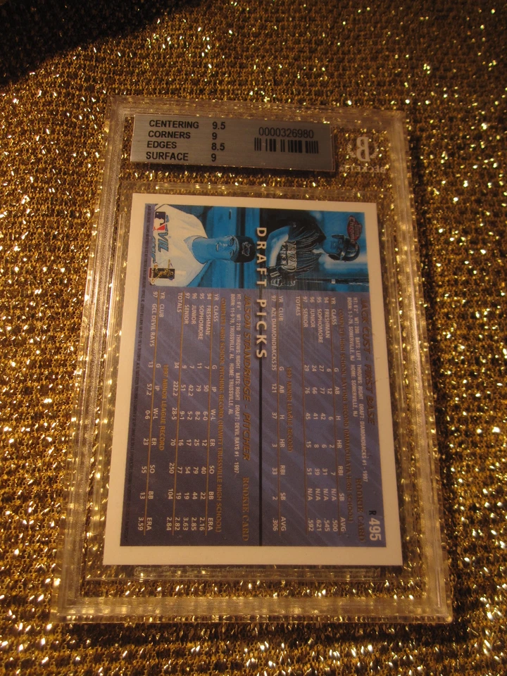 Jack Cust 1998 Topps Chrome Refractors BGS 9 ROOKIE - Image 3 of 3