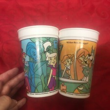 Wendy's JETSONS The Movie Collector Cups, lot of 2, Judy Jetson Astro 1990