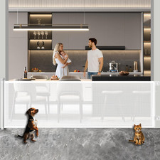 98 Inch Retractable Baby Gate Extra Wide for Large Openings, Child Safety, Extra