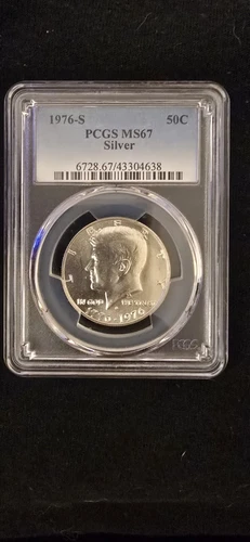 1976 S Silver Kennedy Half Dollar PCGS MS67
