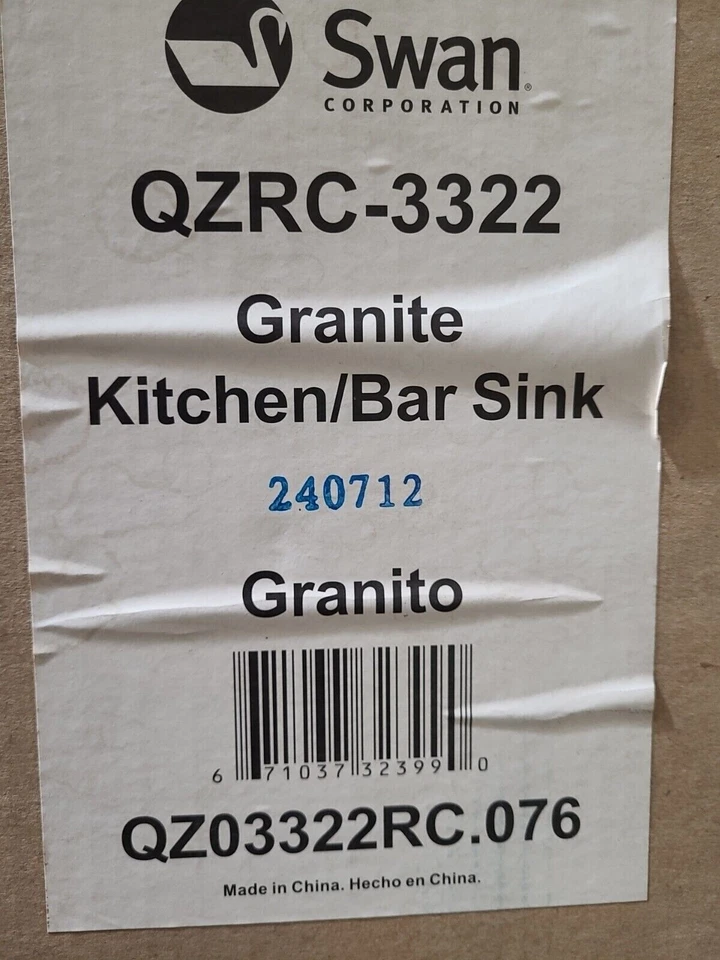 Swanstone QZ03322RC.076-2B 2-Hole Granite Kitchen Sink-22" x 33"-Granito - Image 2 of 4