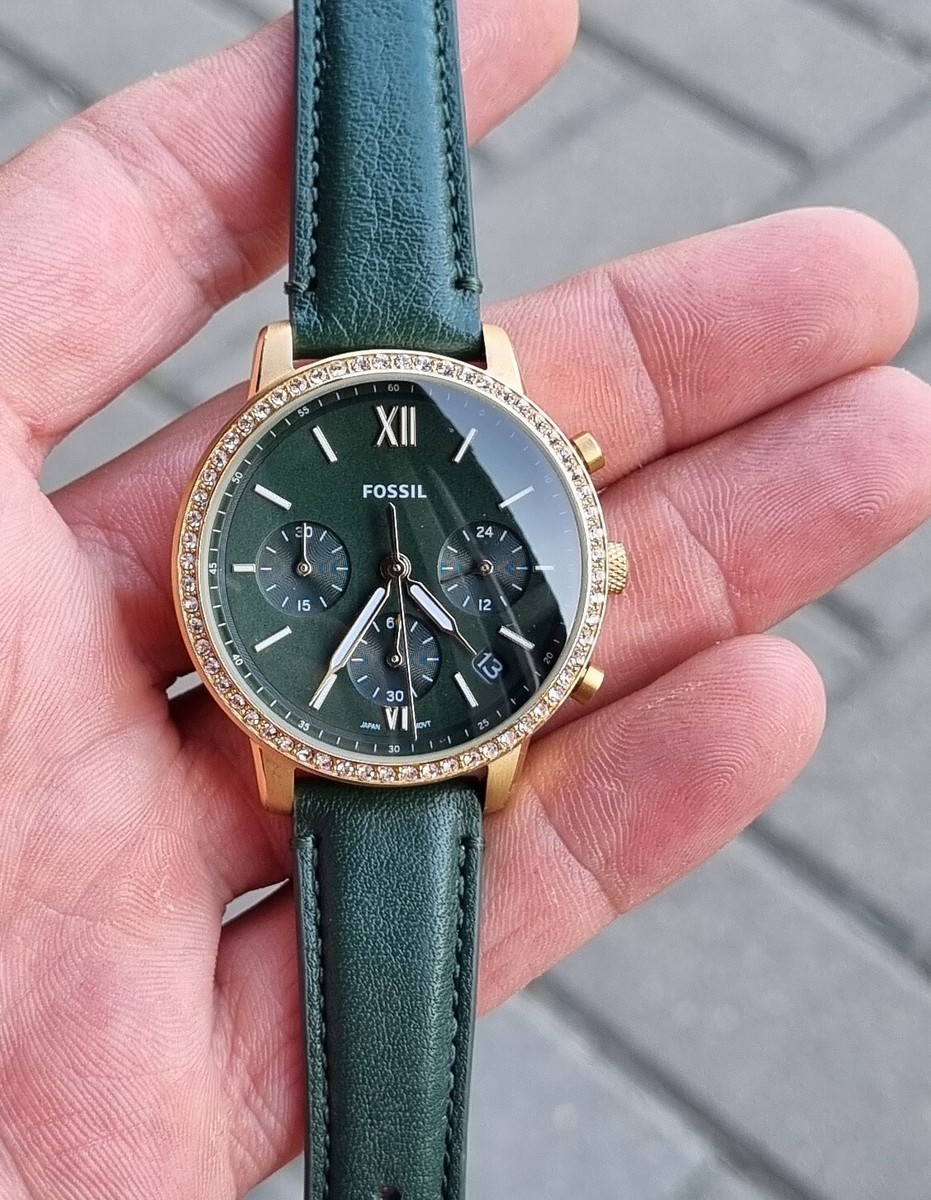 Beautiful 2022 FOSSIL Neutra ES5239 Gold Plated Women's Quartz Chronograph Watch
