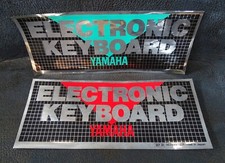 X2 ancien Autocollant ELECTRONIC KEYBOARD YAMAHA piano synthé rétro Vintage 90's