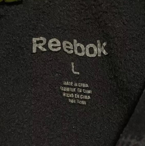 Reebok Boys Hoodie Sweatshirt Gray Black Size L Large Full Zip Long Sleeve - Picture 3 of 4