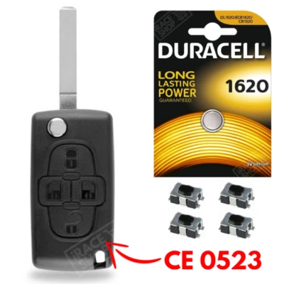 KIT➜Boitier / Coque Clef de remplacement pour Telecommande Plip PEUGEOT 1007 807 - Photo 1/4