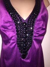 Stunning Diamond By Julien Macdonald Debenhams Purple Stone Ladies Dress Size 10