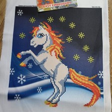 Bead Embroidery Kit Magical Horse Beadwork Beading kit Beaded Stitching DIY