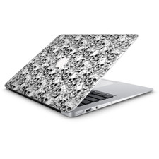 Skin Decal Wrap for Macbook Air 13 Inch 13" - black n white skulls