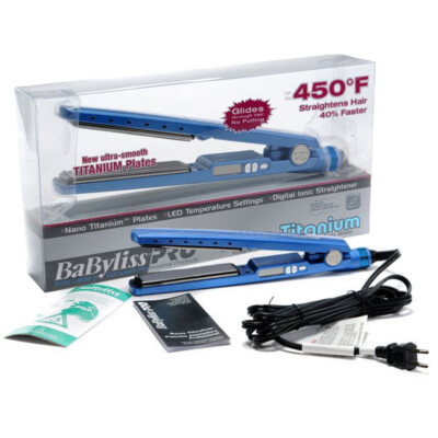 Blau-Baby* liss-Pro 1 1/4 Zoll Nano Titanium 450f Glätteisen Neu