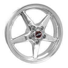 Mustang 17x4.5 5x4.50 1.75bs Race Star 92 Drag Star Polished Free Shipping New