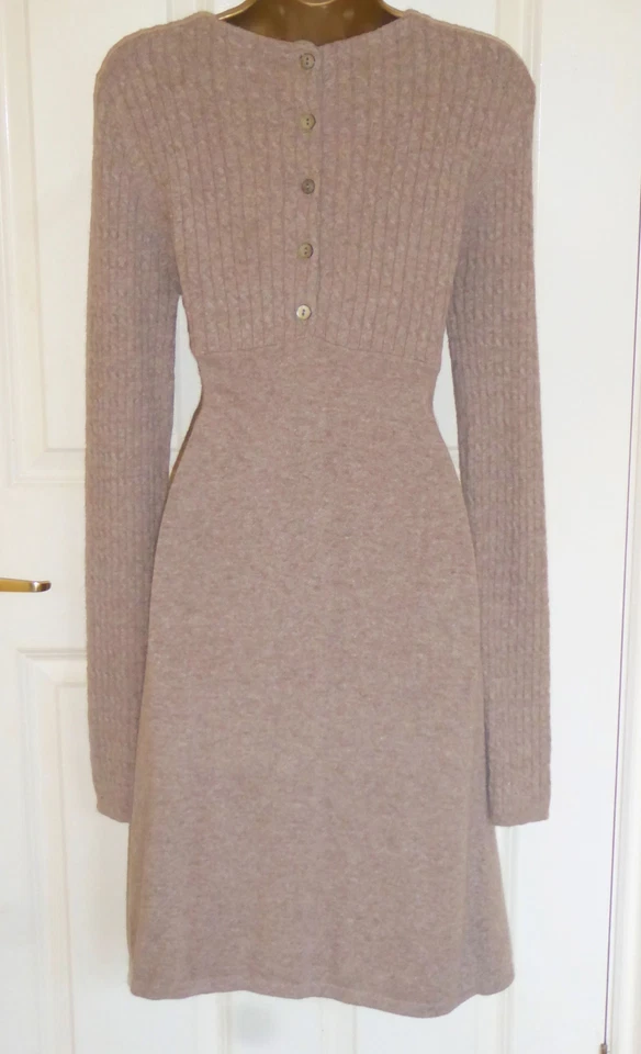 Phase Eight stretchy soft fine knit warm jumper dress size 14 Angora Cashmere — 第 3/4 张图片