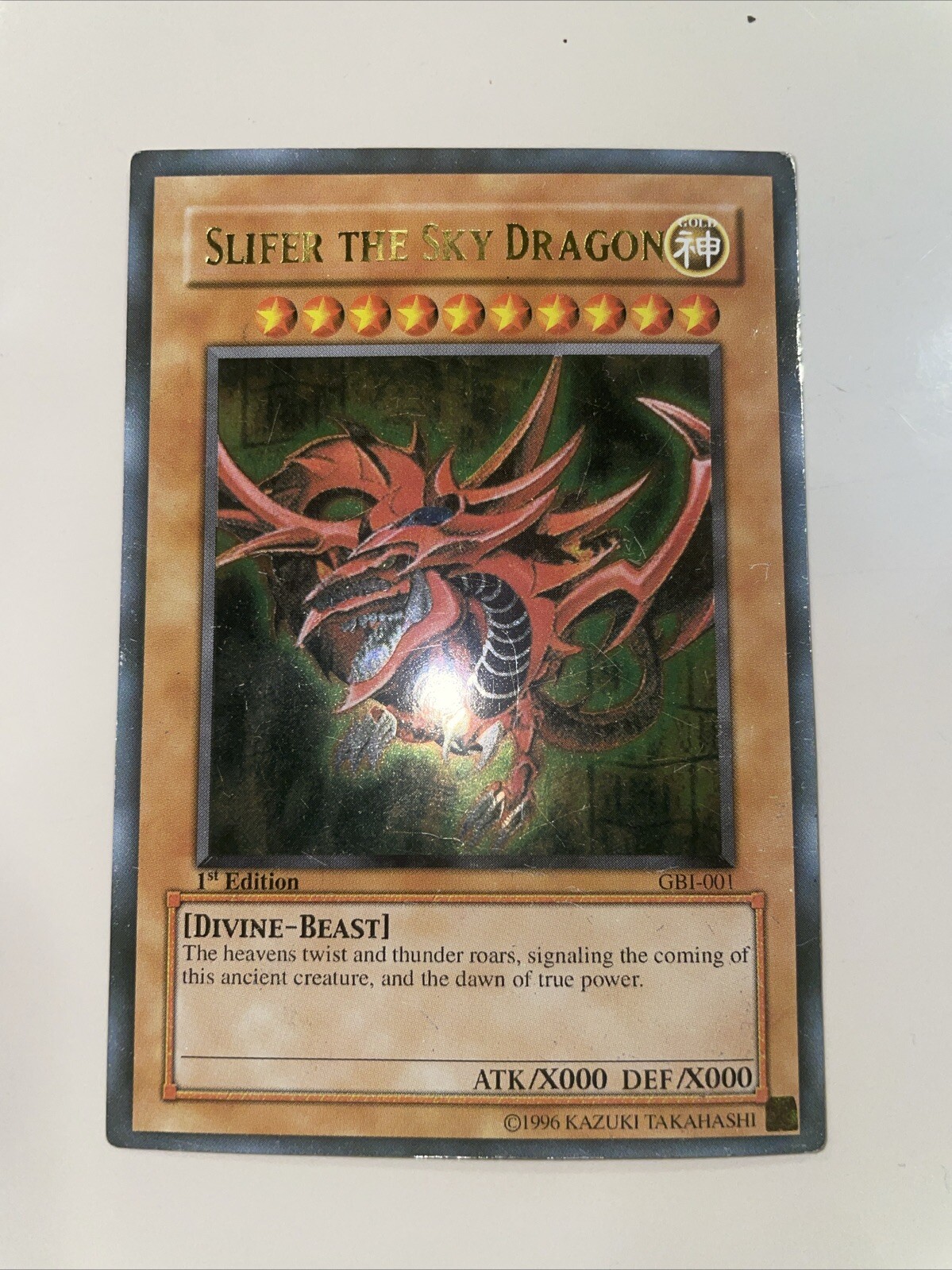Slifer the Sky Dragon Secret Rare GBI-001 YuGiOh Duel Monsters Card