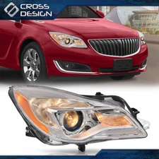  Fit For 2014-2017 Buick Regal Chrome Housing Headlight Assemly LH RH Side