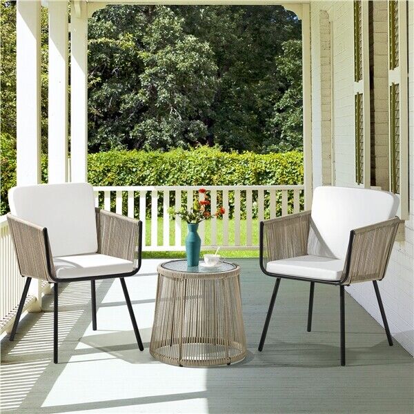 3 Piece Patio Max 43% OFF Bistro All-Weather Conversation Set free shipping Outdoor