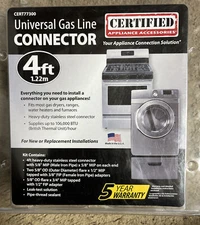 CERTIFIED APPLIANCE ACCESSORIES 4 ft. Universal Gas Line Connector Kit