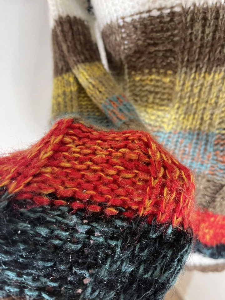 Twenty One Multicolor Acrílico Tejido SUÉTER Bolsillos Talla Pequeña Ligero Foto 3 de 4