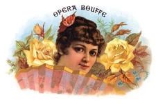 Decor Cigar Poster. Fine Graphic Art Design. Opera Boufe. Home Wall Art. 2016