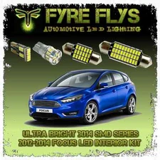 White LED interior lights package kit for 12-14 Focus 6 pcs 3014 series SMD