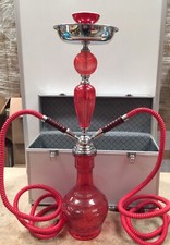 30 '' 2 Hose Glass Shaft  Hookah With Interlock System In A Hard Suitcase