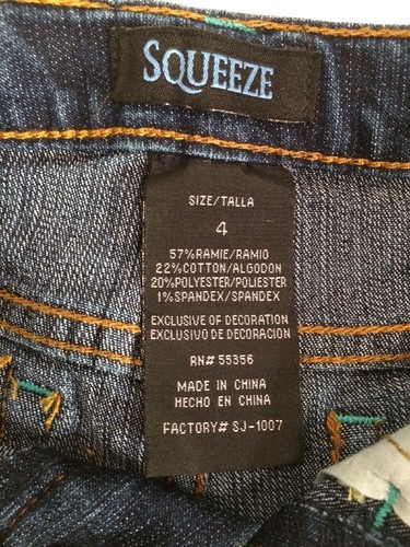 SQUEEZE Premium Blue Denim Embellished Jewels Embroidery Shorts Girls Sz 4 NWT - Picture 6 of 11