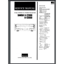 Sansui G-22000 Service Owner MANUALE Pettine Rilegato Lucido Copertine 32 Pagine