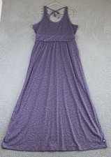 Mountain Hardwear Womens XL Sleeveless Halter Long Maxi Summer Dress UPF 25, EXC